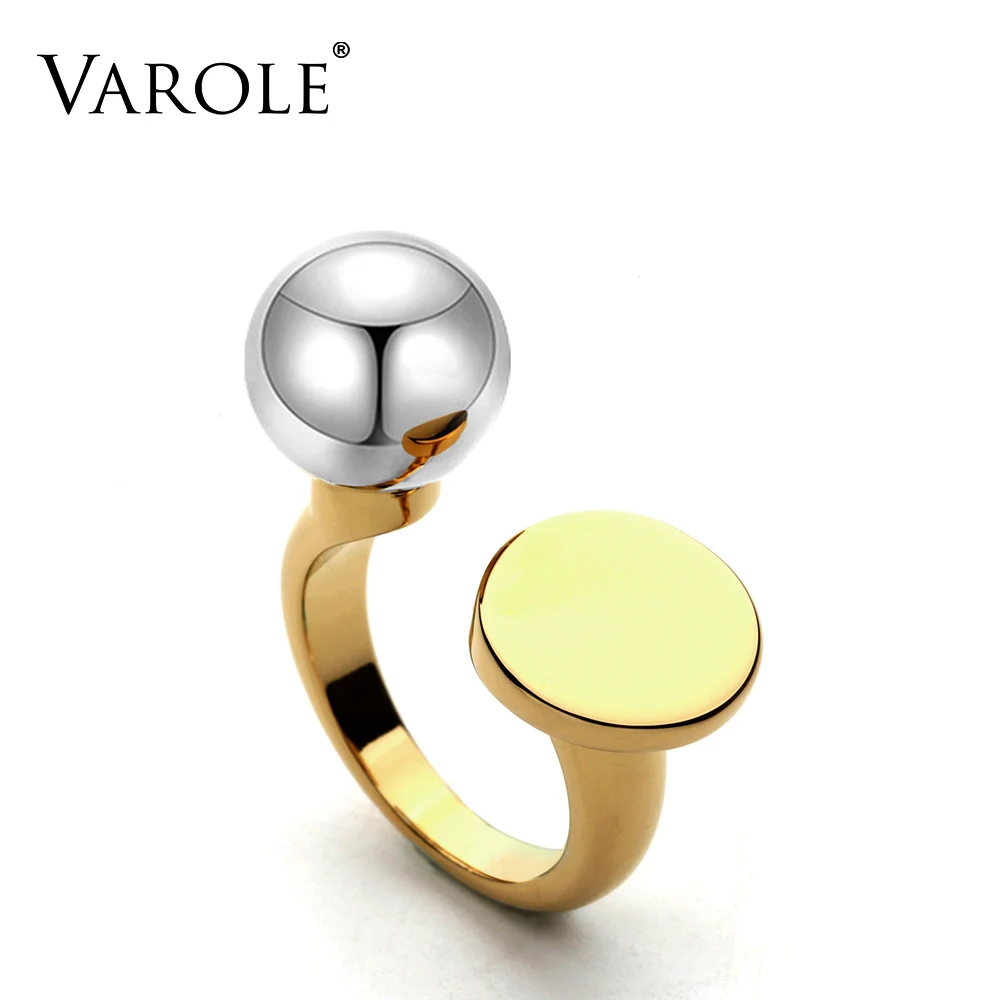 VAROLE, модное кольцо с шариками и круглыми кольцами, кольца средней длины для женщин, обручальное кольцо, ювелирные изделия, ювелирные изделия, женские кольца Aneis Feminino