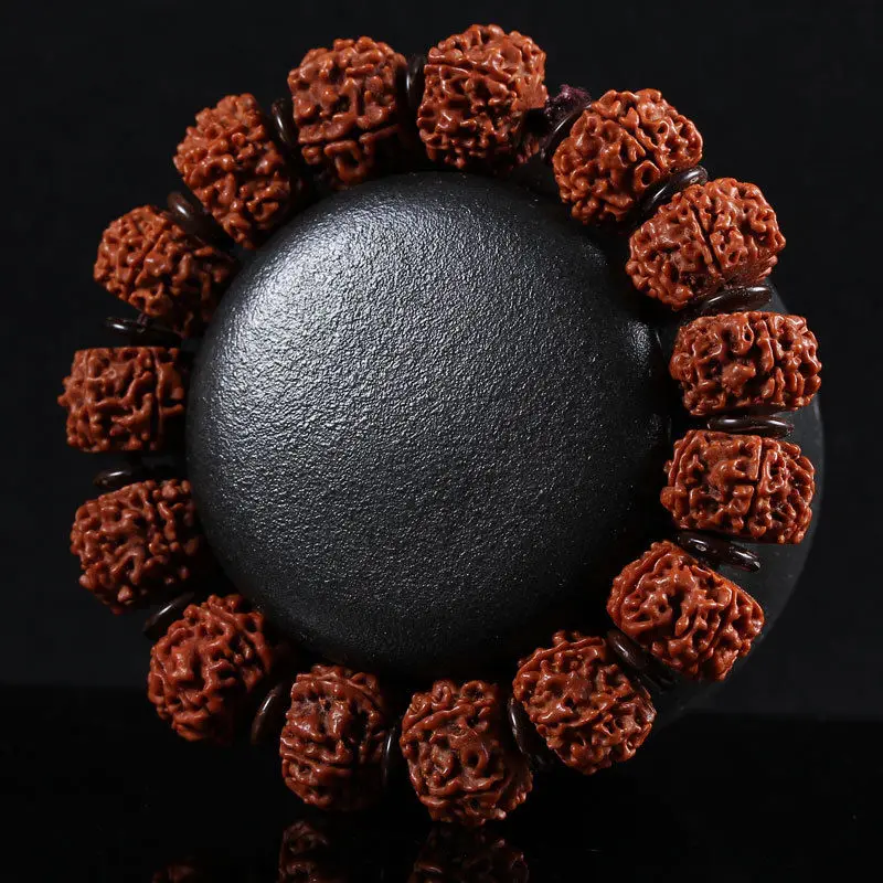 Koraba Fine Jewelry пять лепестков Rudraksha семена Бодхи Тибет буддизм Эластичный Браслет