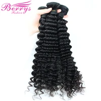 brazilian deep wave bundles 3 pcslot 100 human hair weaving natural black 10 26 inch remy hair extensions berrys fashion hair