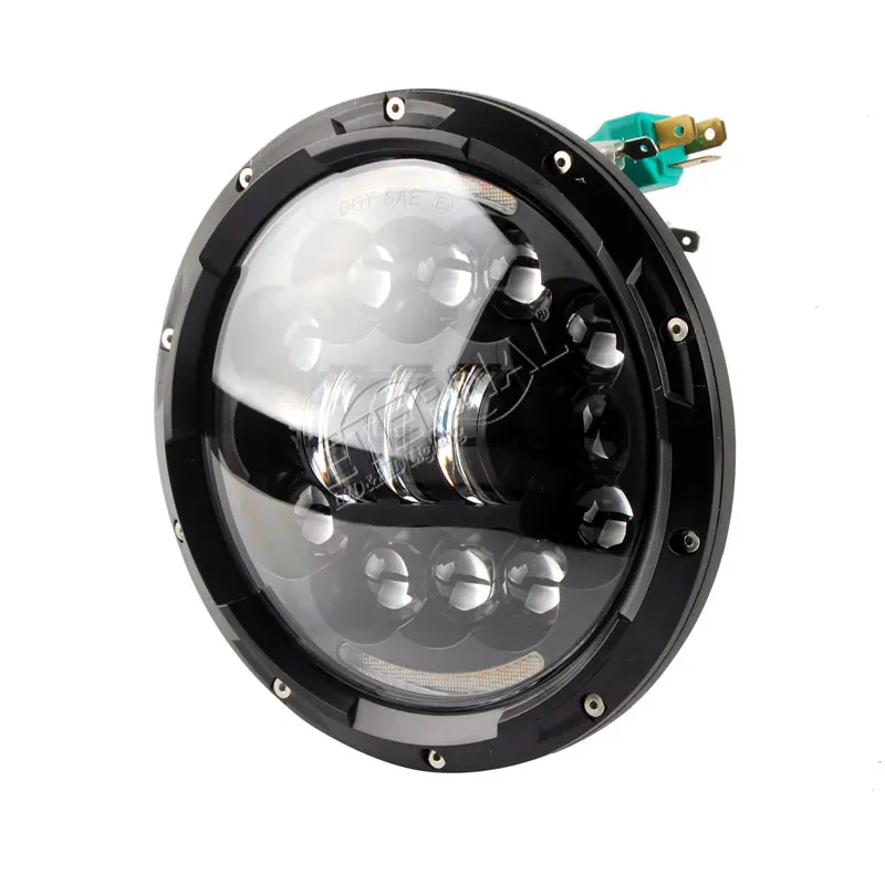 7 дюймовая светодиодная фара для мотоцикла Wrangler Rubicon 75 Вт Harley Dyna DUCATI Monster KAWASAKI|led