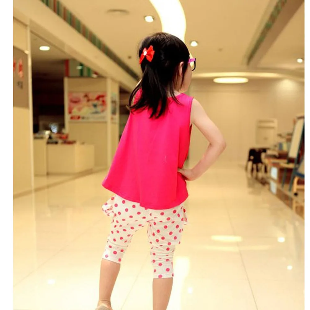 Комплект детской одежды для девочек хлопковый комплект маленьких летний из двух