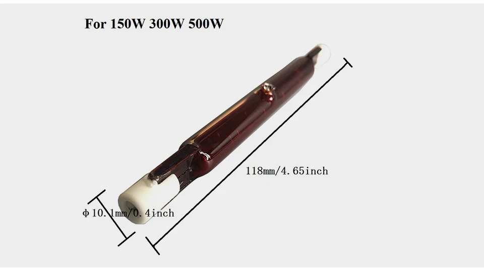3 шт. инфракрасный нагреватель с лампой J118 110 V/220 V 150W 300W 500 Вт ик галогенная лампа R7s Одиночная Спираль ИК Нагревательный элемент для сушки