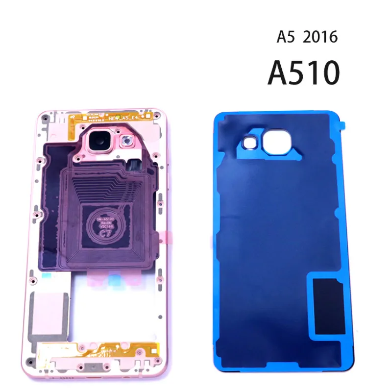 Для Samsung Galaxy A5 2016 A510 A510F передний корпус ЖК рамка панель замена!|Корпусы и рамки для