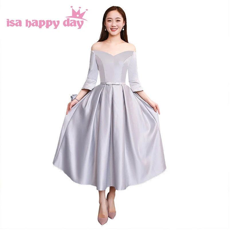 Элегантный халат подружки невесты с v образным вырезом и рукавами платье