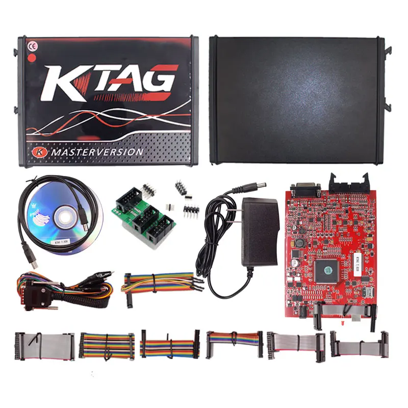 Безлимитный V2.47 EU красный KTAG V7.020 4 светодиодный SW V2.25 онлайн KESS V2 V5.017 K-TAG 7,020 Master V2.23 KESS OBD2 тюнинговый ECU программист