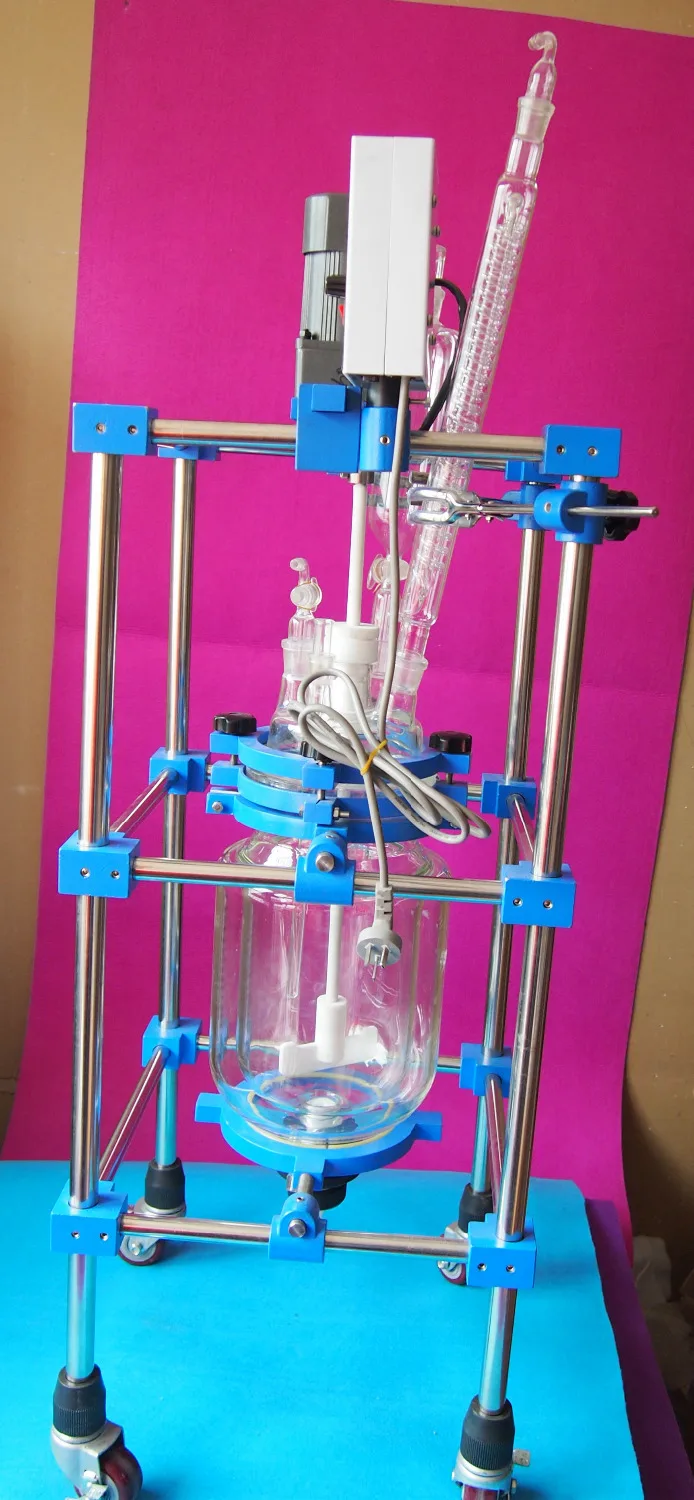 Реакционный чайник со стеклянной оболочкой 5000 мл цилиндрический резервуар для