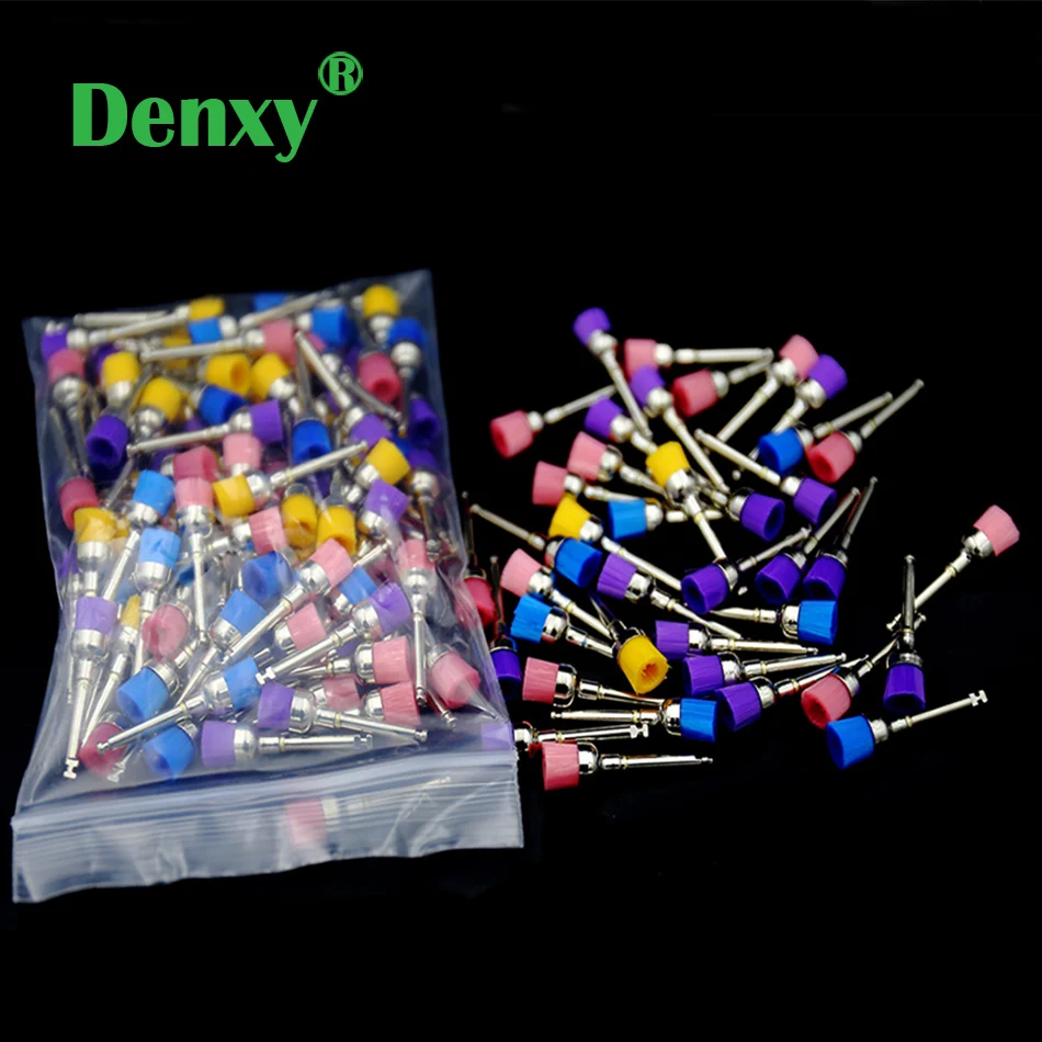 Denxy 400 шт зубные нейлоновые полировальные кисти, миска форма насадка для зубной щетки для гибочной машины красочные высокого качества