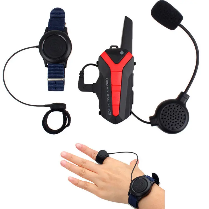 Bluetooth мотоциклетный шлем hedset 1 5-3 км группы Гарнитура Walkie Talkie X3 плюс IP54