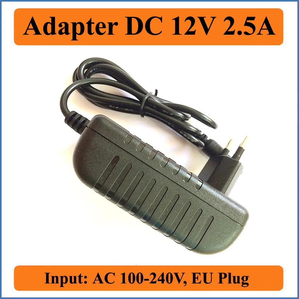 12V 2.5A штепсельная вилка европейского стандарта AC DC адаптер AC100-240V переменного