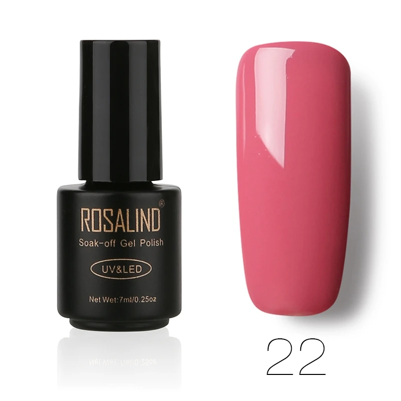 22 Rosalind 7 мл мерцающий Блестящий брендовый Гель-лак для ногтей, долговечный УФ светодиодный Гель-лак для ногтей, инструменты для дизайна ногтей - Цвет: 22