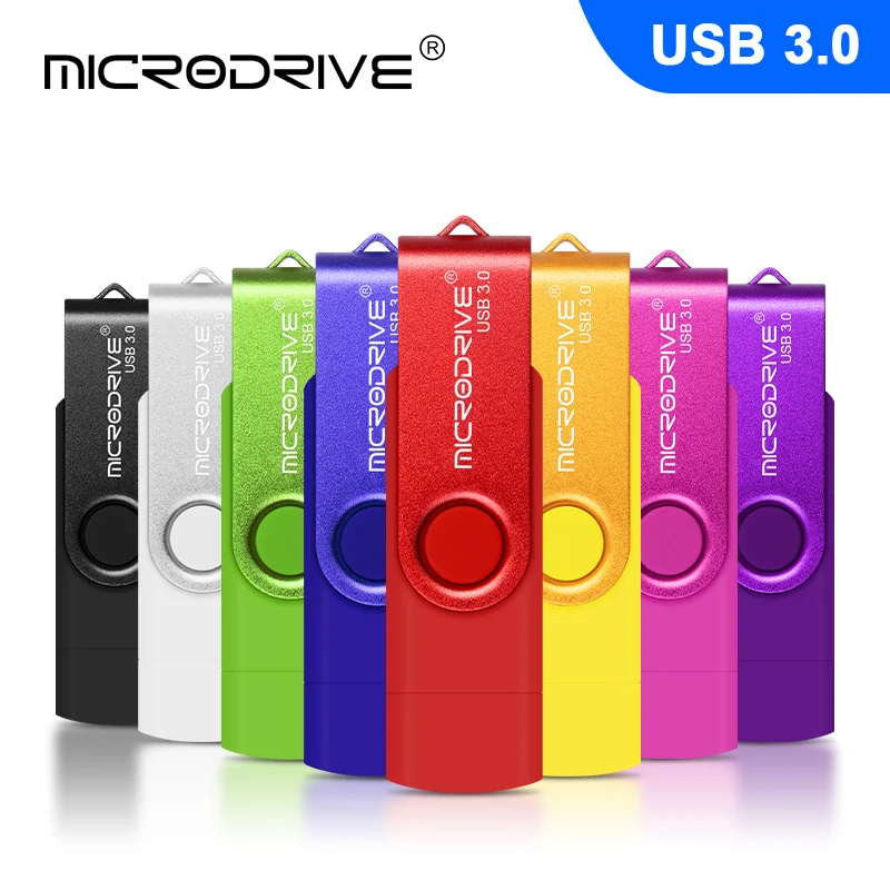 OTG USB 3.0 флеш накопитель 2 в 1 3 0 ГБ 64 32 16 быстрая скорость|USB флэш-накопители| |