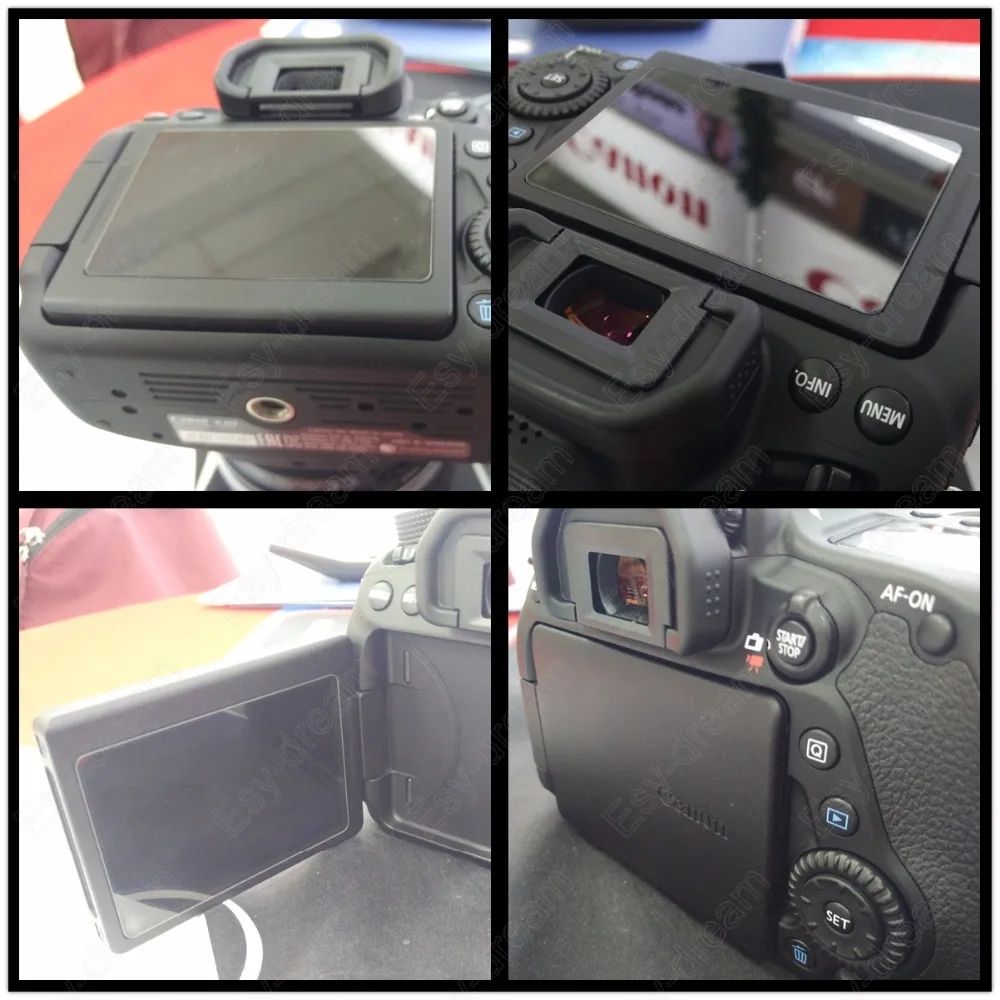 Самоклеящееся закаленное стекло для ЖК-экрана + пленка на плечо камеры Canon EOS 70D 80D