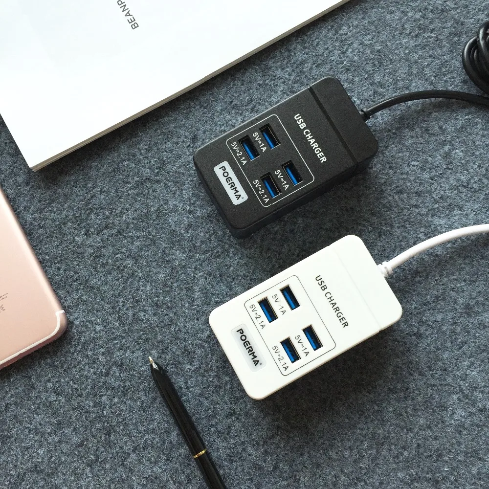 Портативный переходник 4 USB Смарт розетка для домашней электронной Мощность газа