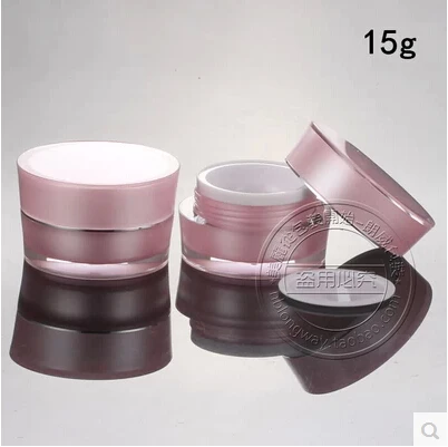 Розовая акриловая коническая банка для крема 15 г оптовая продажа косметических