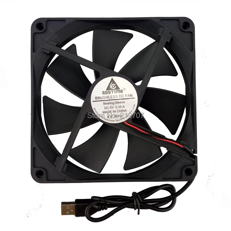 Gdstime 5V USB разъем(14 см); 140x140x25 мм 140 мм Бесщеточный Охлаждающий вентилятор постоянного тока