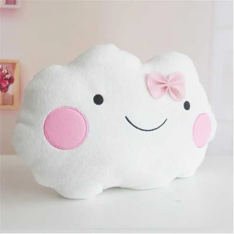 New Lovely White Cloud Cushion Plush Toy Pillow Back Throw Office Home Decor Cute Children Birthday ChristmasGift | Дом и сад