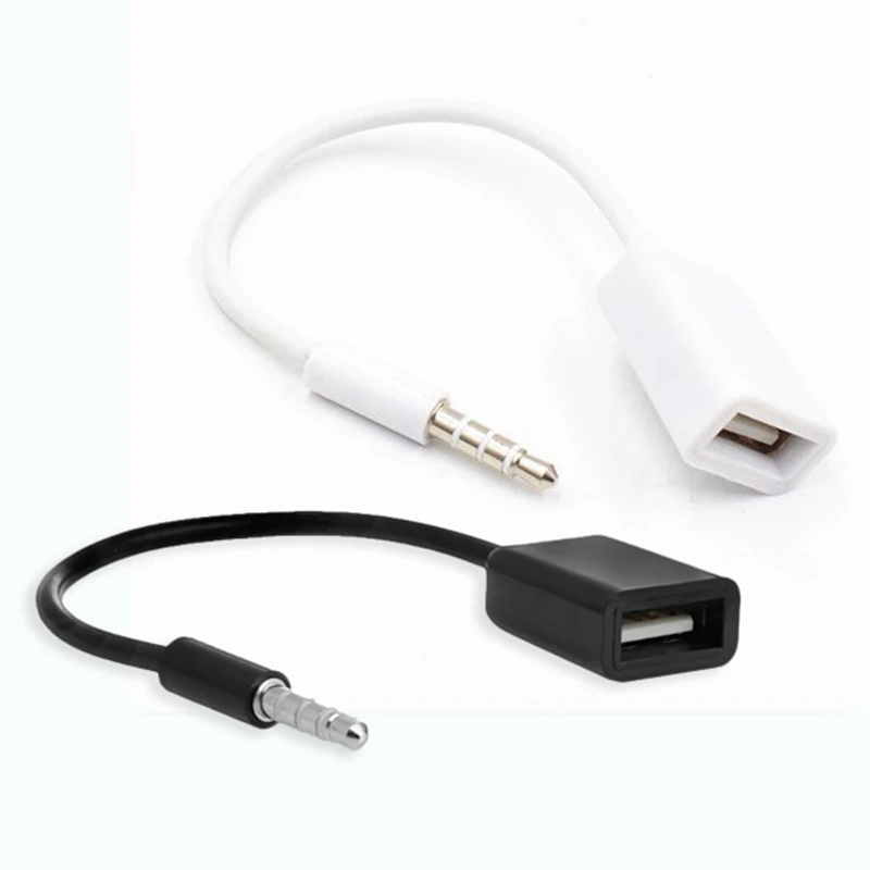 3 5 мм штекер AUX аудио разъем к USB 2 0 гнездо конвертер кабель Шнур для автомобиля