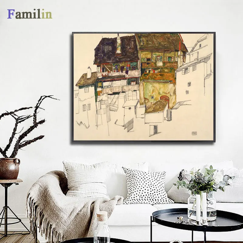 Egon Schiele тело цвет деление эскиз фигуры холст искусство печать живопись плакат, настенные картины для гостиной, домашний декор-02 - Цвет: Синий