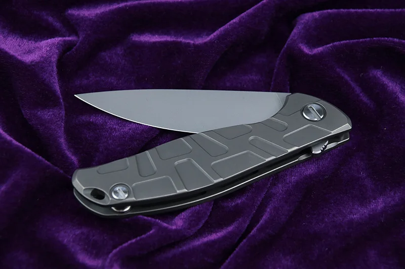 

Green thorn F95 Flipper folding knife D2 blade TC4 Titanium handle outdoor camp hunting survive pocket kitchen knives EDC tool