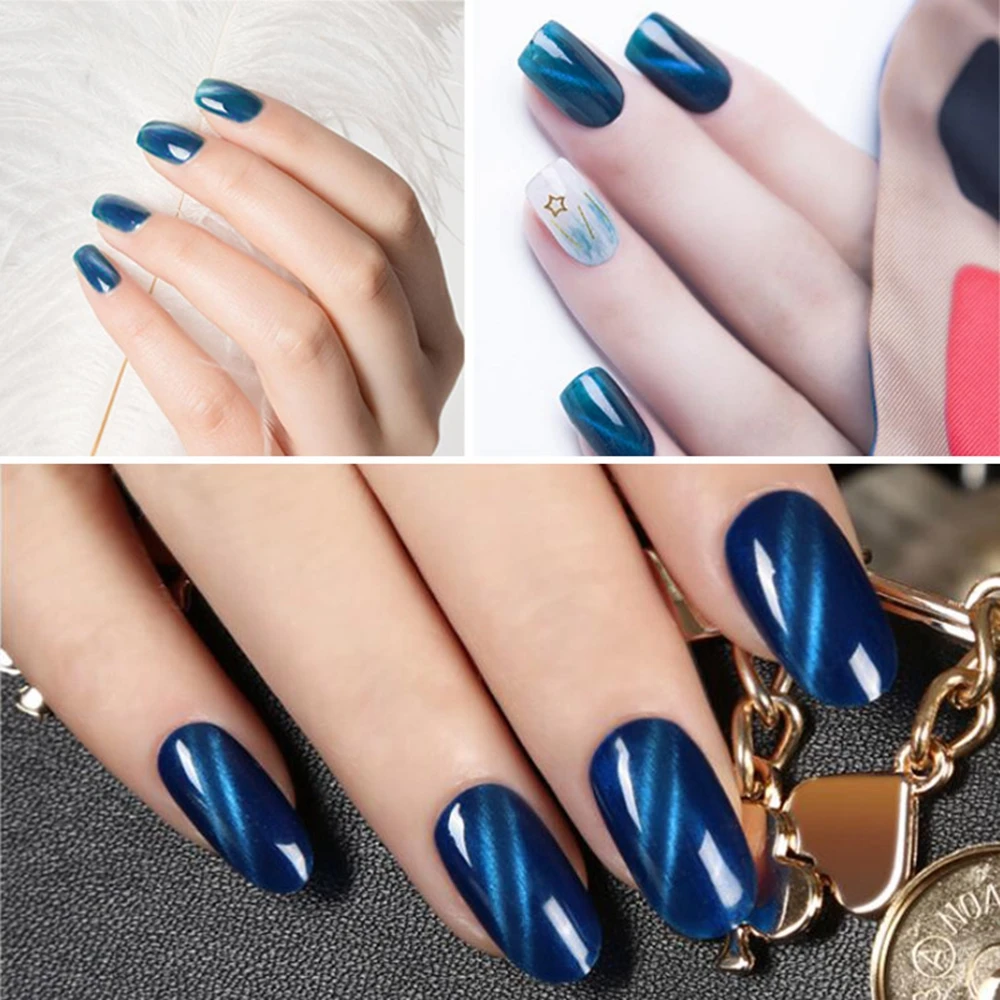 MIZHSE синий Гель-лак кошачий глаз БЛЕСТЯЩАЯ ЛАМПА акриловый гель магнитный для