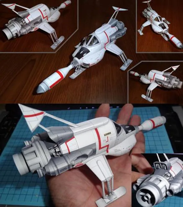 Высокое качество НЛО Interceptor лунный космический корабль 3D бумажный модельный