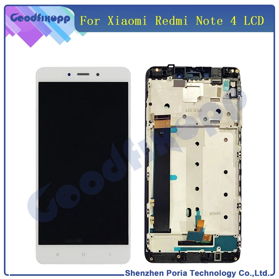 ЖК дисплей с сенсорным экраном и дигитайзером в сборе рамкой для Xiaomi Redmi Note 4|touch