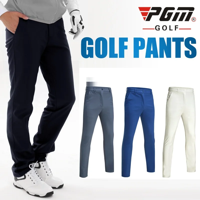 

Winter Pgm Men Golf Ball Pants Plush Keep Warm Sports Trouser For Men Training Long High Stretch Straight Pants Clothing D0976