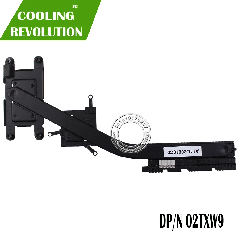 Оригинальный радиатор ЦП для DELL inspiron 15 7560 2TXW9 02TXW9 AT1Q20010F0|cooling fan|fan cooling5 fans |