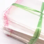 100 шт 8x11 см многоразовый полиэтиленовый пакет, Прозрачные полиэтиленовые пакеты, самоклеящаяся печать, сумка для изготовления ювелирных изделий