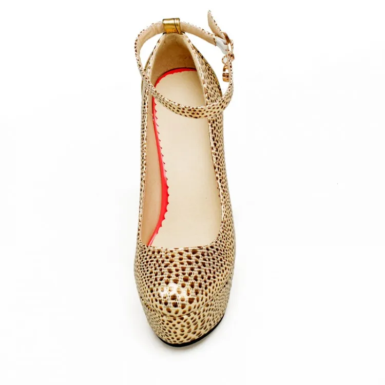 Модные Туфли лодочки на платформе пикантная обувь высоком каблуке с круглым