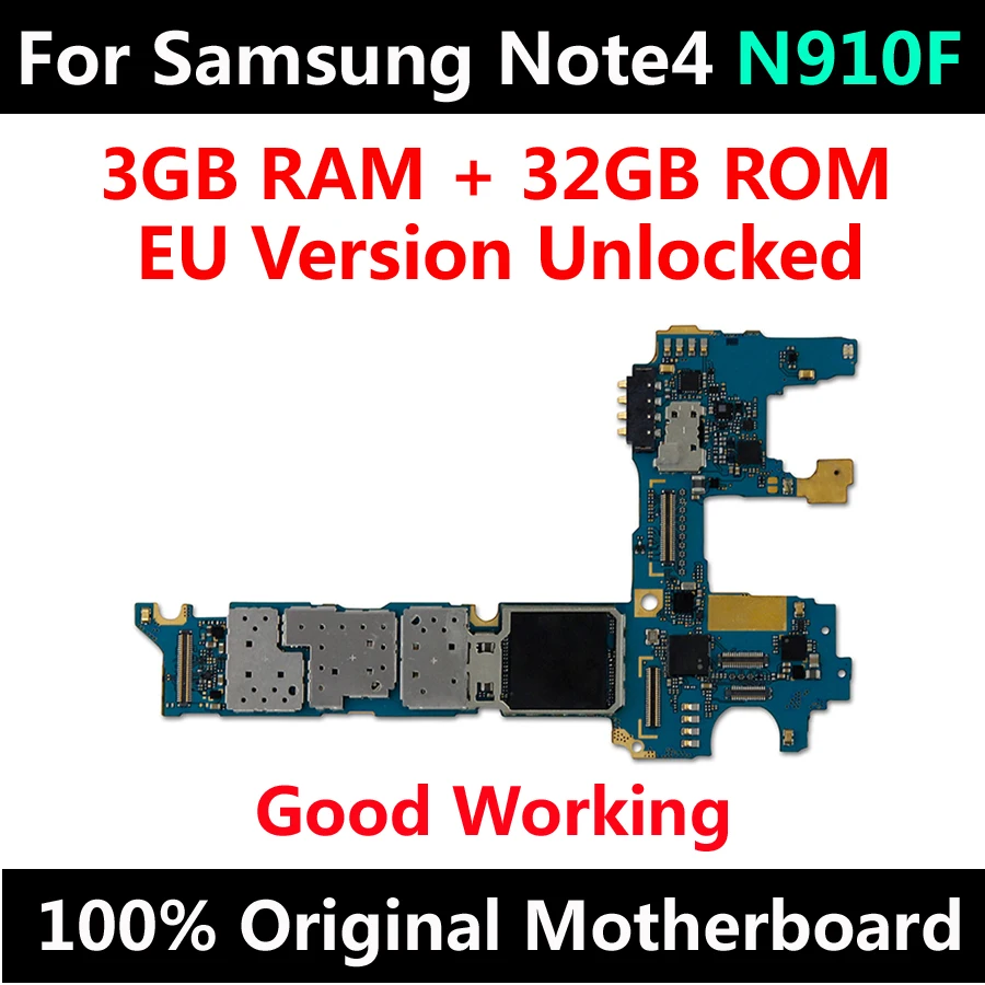Новое поступление оригинальная материнская плата Samsung Note 4 N910F Заводская