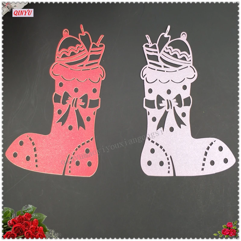 Рождественские носки бокал для вина карточка табличка с именем эскорт Женский