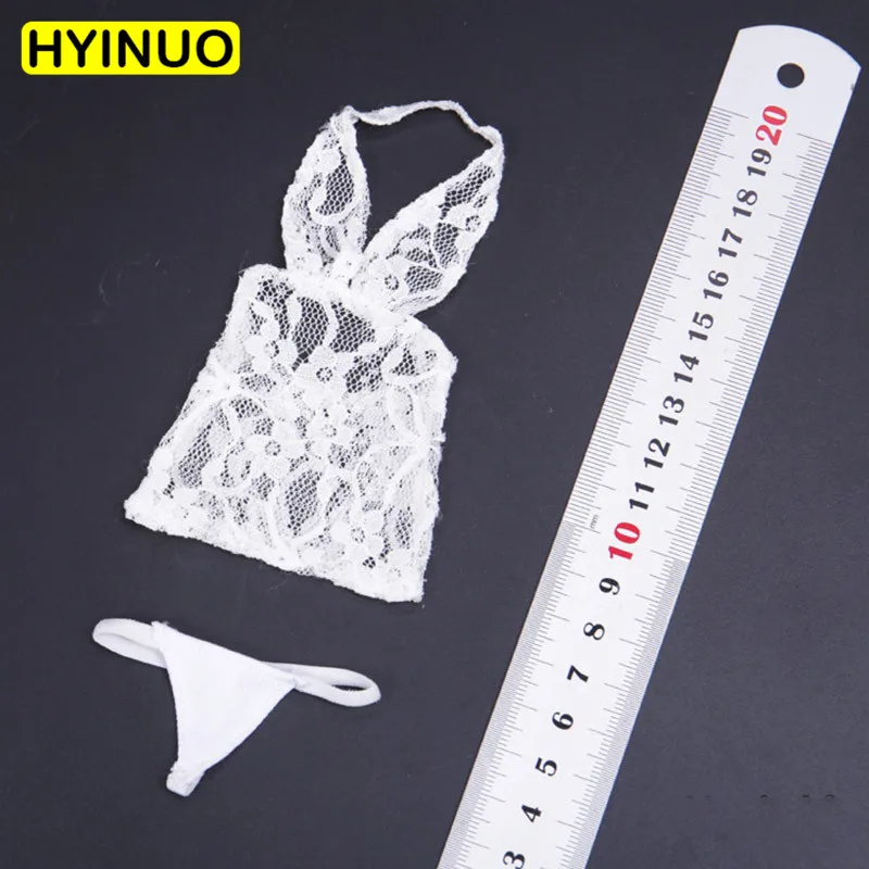 

3 Colors 1/6 Scale Female Sexy Lace Underwear Women Hanging neck underwear Clothes Clothing Set For 12" Action Figure Female Bod