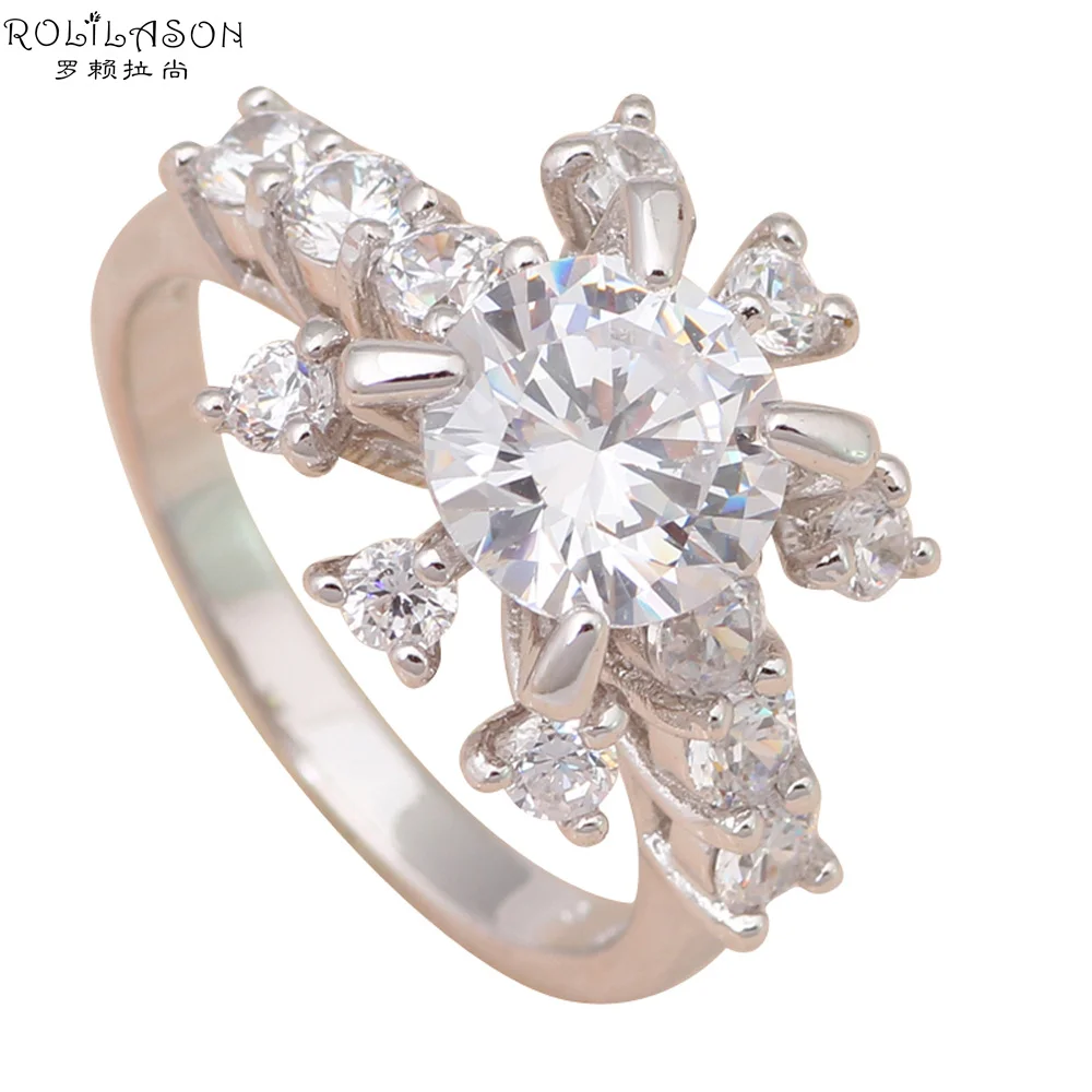 Дизайн ROLILASON Великолепные блестящие серебряные покрытые модные ювелирные