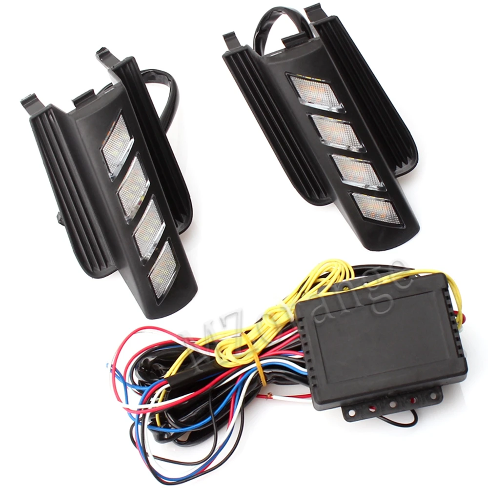MONTFORD для Toyota Land Cruiser Prado FJ120 2003 2009 12 В DRL Габаритные огни Led спереди Противотуманные