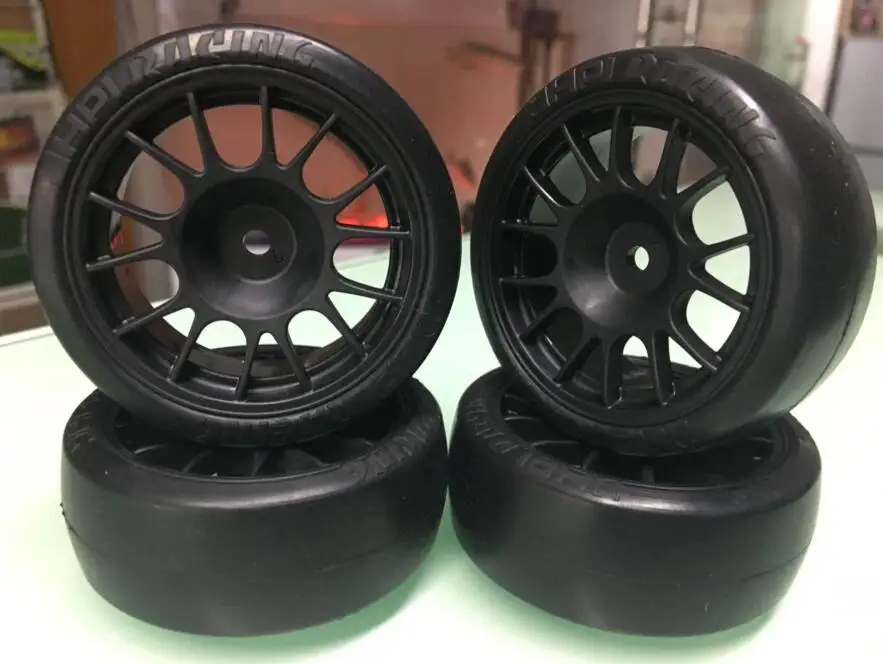 1/10 On Road V spoke Wheel Drift Tire Set for TT01D/E TT02 Kyosho HPI Nitro RS4 3 Evo+ Sprint SPORT 4pcs | Игрушки и хобби