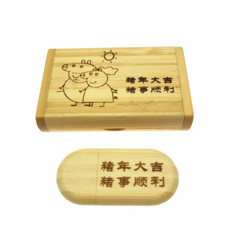 High Speed USB 3.0 (One PCS FREE LOGO) wooden usb + box Flash Drive pendrive 8gb 16gb 32gb 64gb photography wedding gift | Компьютеры и