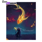 Набор для алмазной вышивки коты и рыбы, 3F880