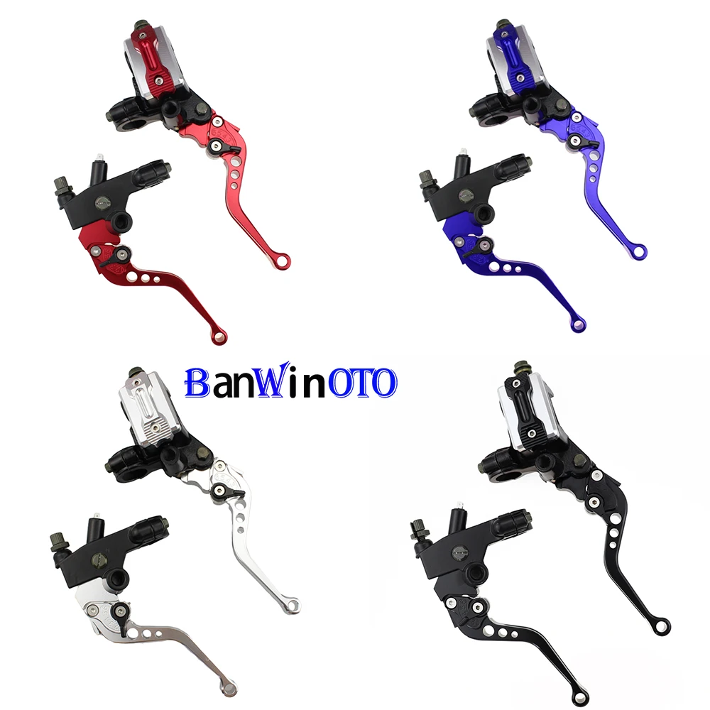 

Universal Motorcycle 7/8"(22 mm) CNC Front Brake Clutch Master Cylinder Lever Set Reservoir