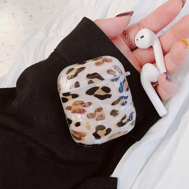 VOZRO мультфильм беспроводной Bluetooth наушники чехол для Apple Airpods наушники чехол s для Airpods 2 защитный чехол - Цвет: Leopard
