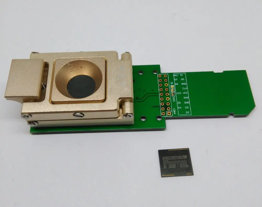 

eMCP_14x18 SD adapter,BGA162 BGA186 socket,for eMCP read and data recovery,Nand flash test socket,aluminium alloy,clamshell