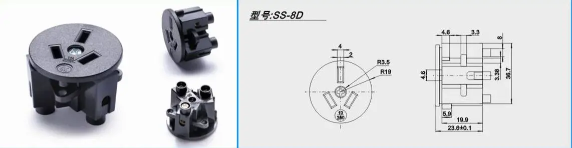 AC power socket Китай Австралия Новая Зеландия AU Rewiring Assembly промышленная электрическая