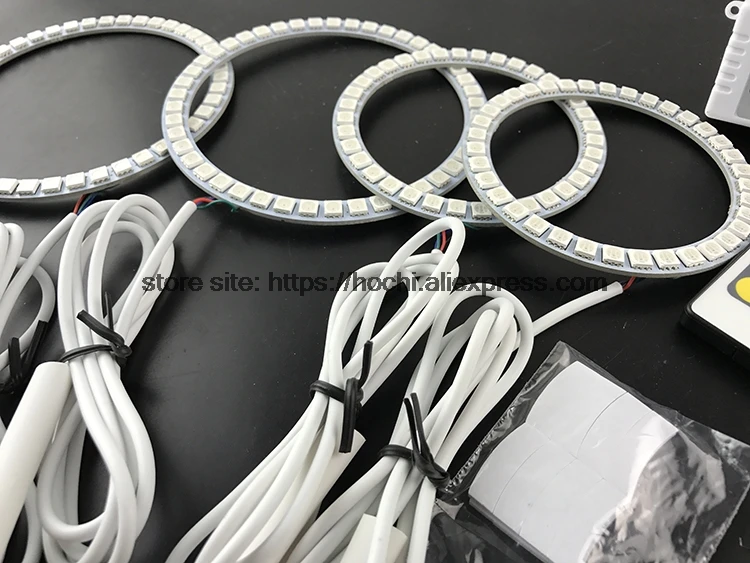 HochiTech великолепный набор разноцветных кольцевых гало RGB для стайлинга автомобиля