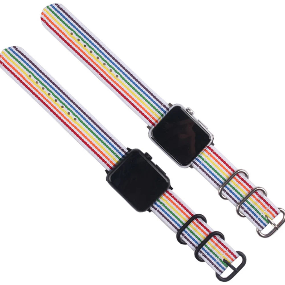 Ремешок НАТО для Apple watch band 44 мм 40 42 38 нейлоновый браслет наручных часов