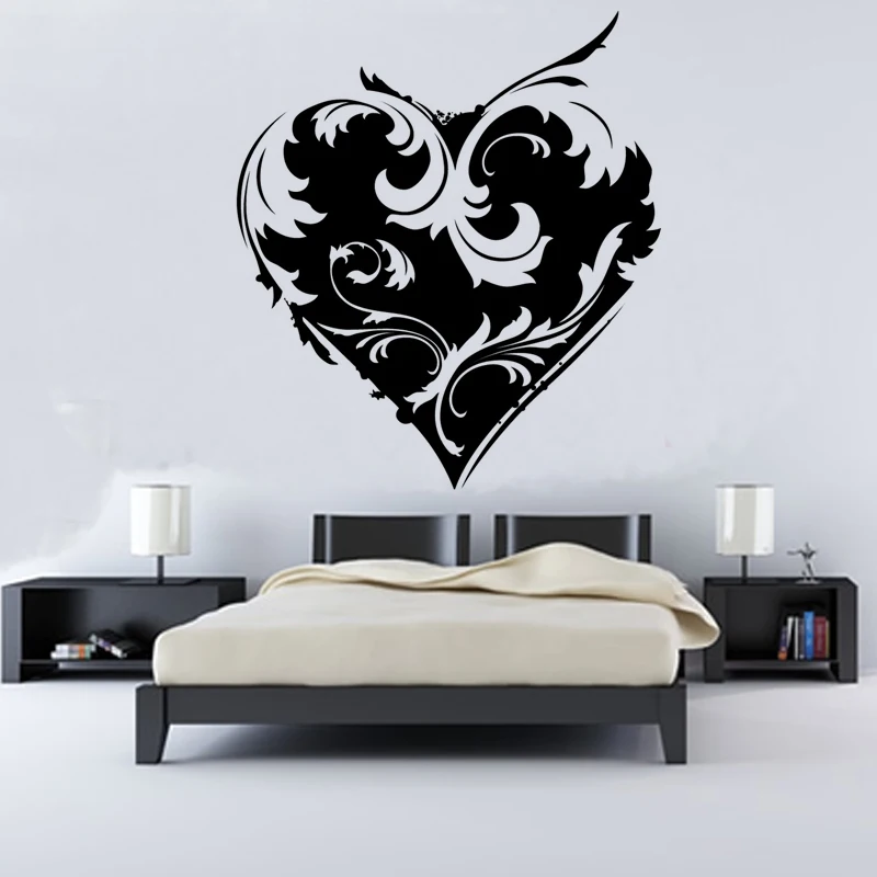

ZOOYOO Flower Heart Wall Sticker Creative Couple Bedroom Wall Decals Home Decor Living Room Decoration Wall Art Murals