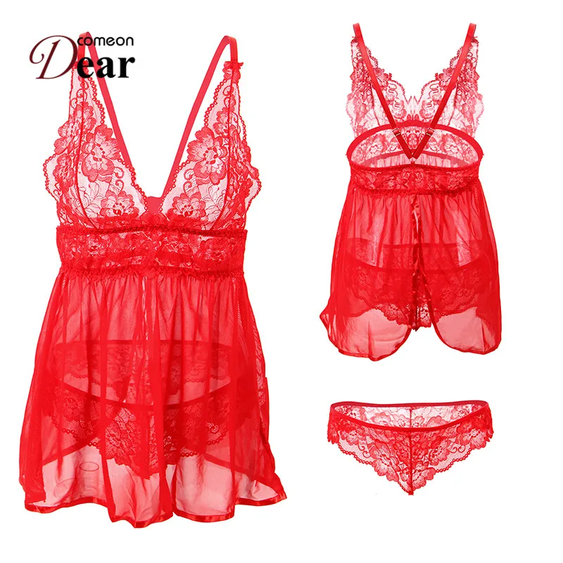 Comeondear Lenceria Mujer сексуальное нижнее белье с открытой спиной открытая спина без
