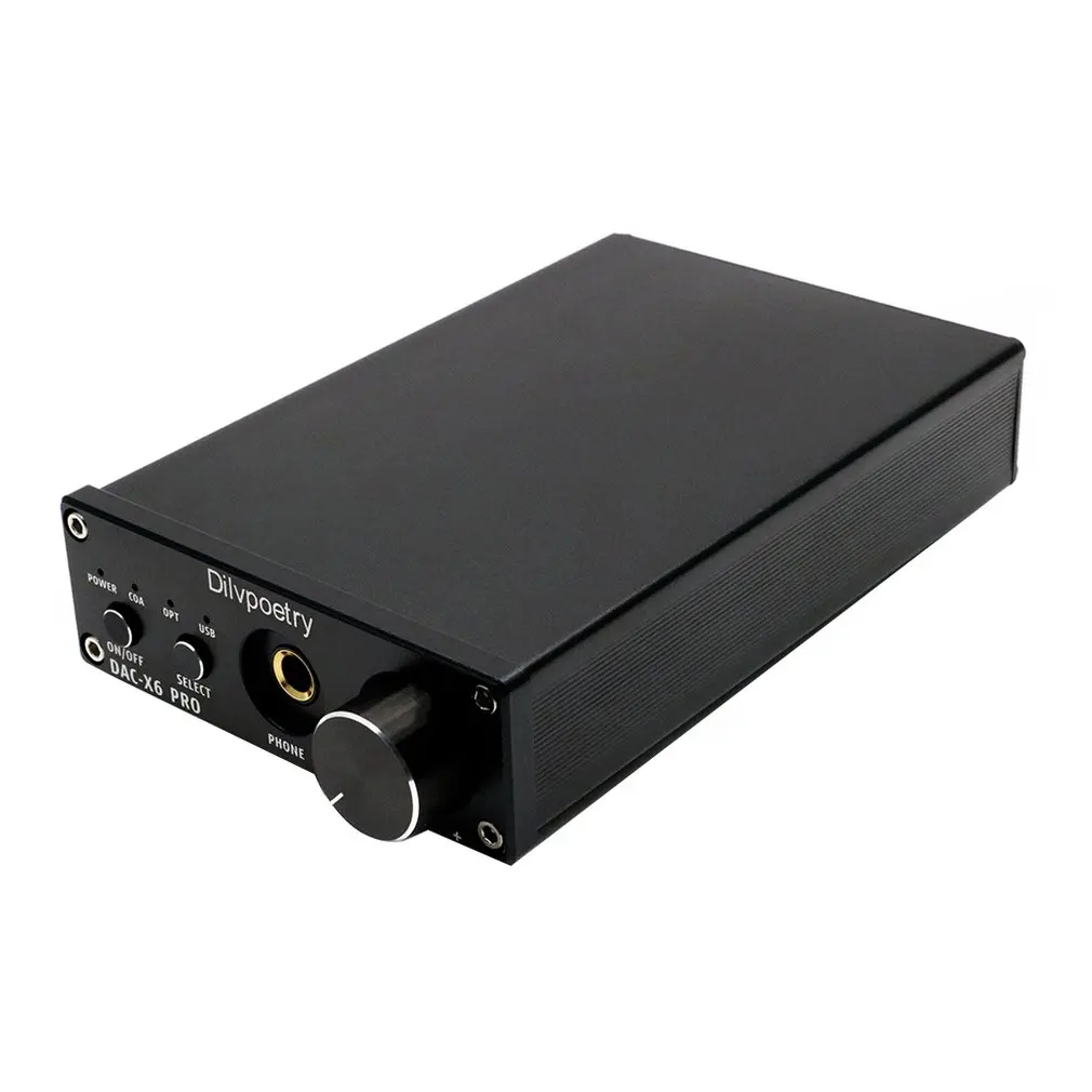Dilvpoetry X6 Pro декодер DAC hifi-усилитель для наушников декодер 24 бит/192 кГц коаксиальный/оптический/USB стерео аудио декодер ЕС вилка