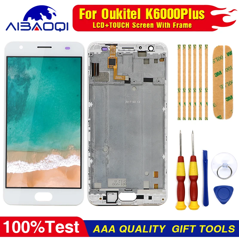 Новый оригинальный сенсорный экран для Oukitel K6000 Plus + ЖК дисплей дигитайзер в сборе