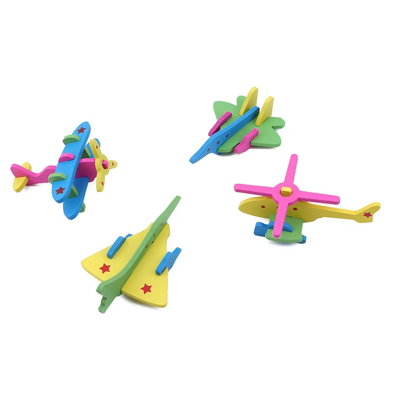 4 шт./компл. 3D игрушка головоломка ручной самолет Модель для сборки DIY Дети