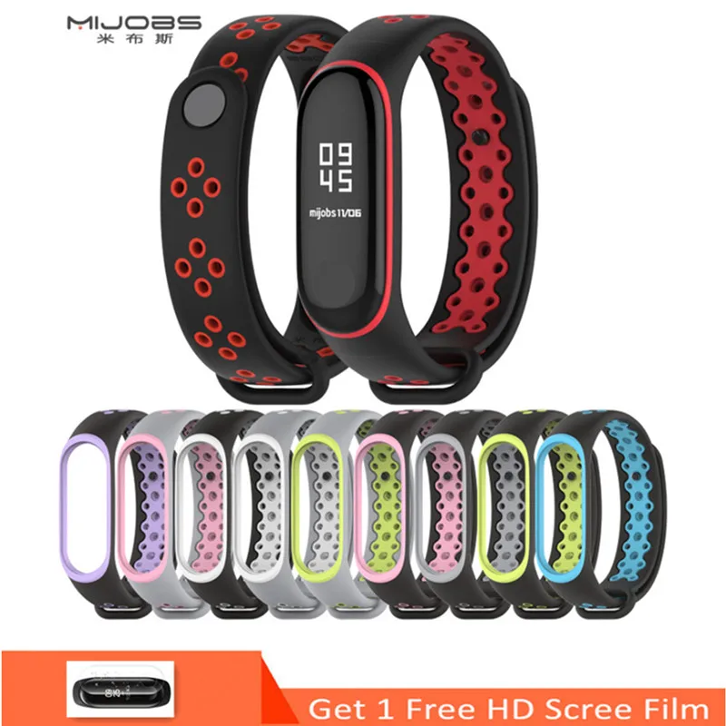 Ремешок на запястье для Xiaomi Mi Band 3 силиконовый браслет смарт часов